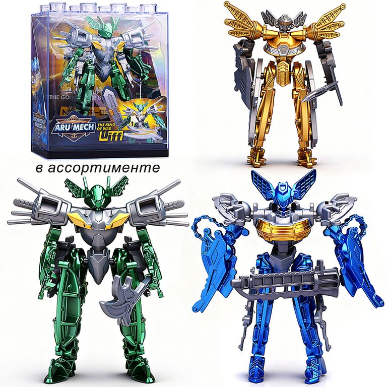 Робот Протокол возмездия в коробке,12 штук в шоубоксе, в ассортименте 15x12x6 см MJL-006