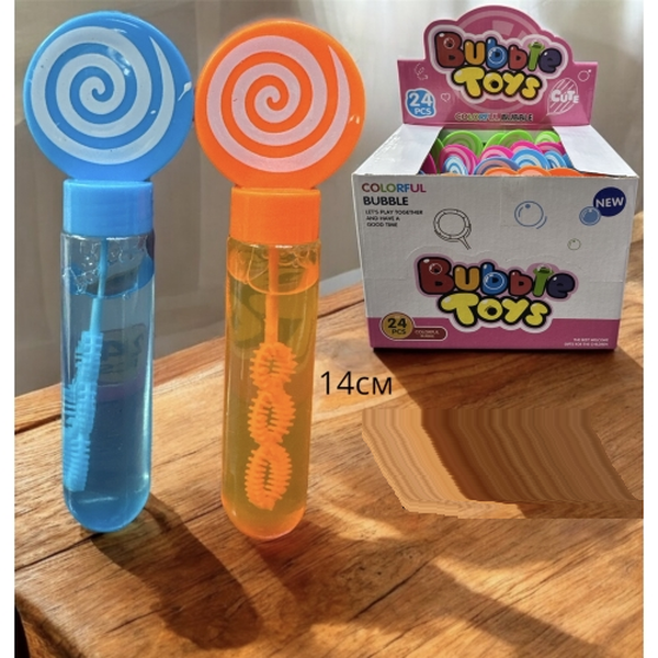 Мыльные пузыри Гипноз Маленькие 14см, в ассортименте, 24шт в дисплее 19х13х14,5см 1503