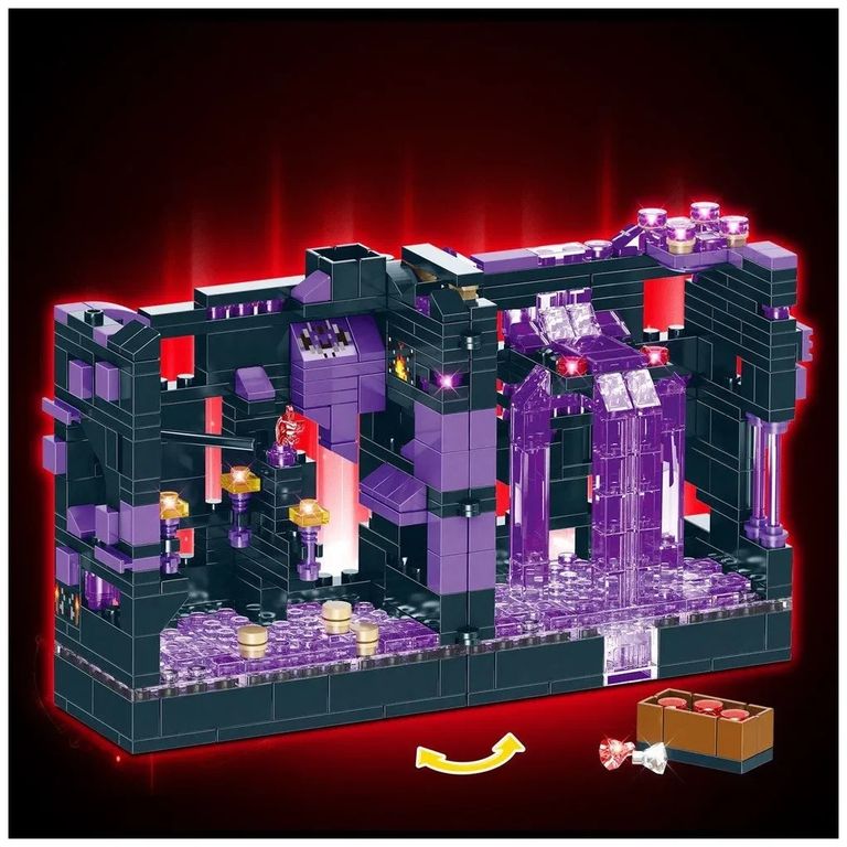 Конструктор МК Битва Сражение за черную крепость в Эндэрмире 511 дет с LED подсветкой 45х30х6 см LB610