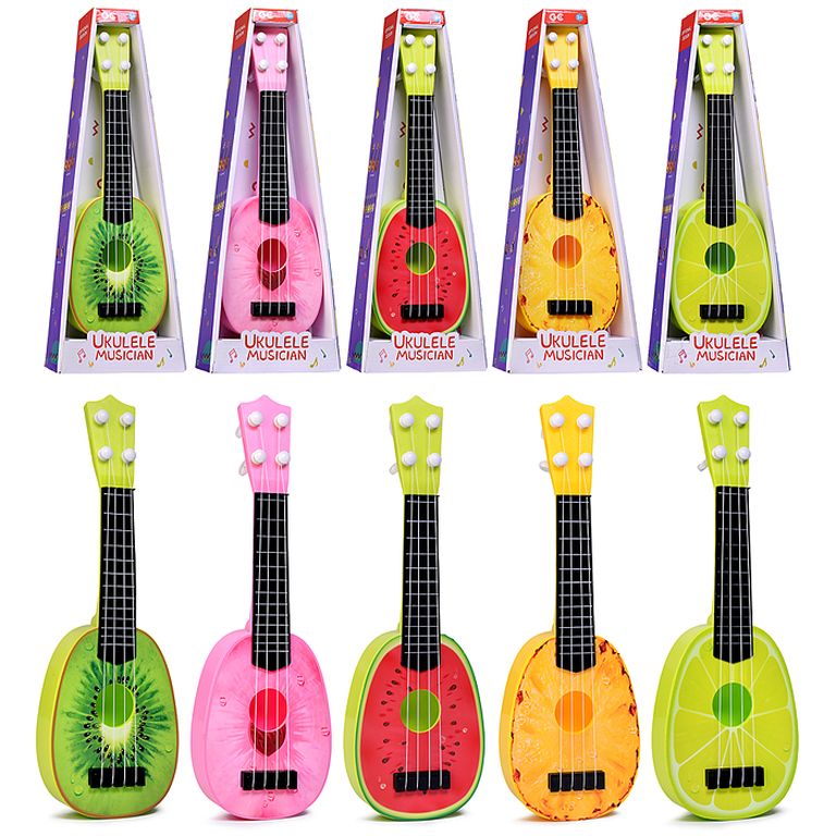 Гавайская гитара Фрукты 5 цветов 15х42х6 см 77-06B