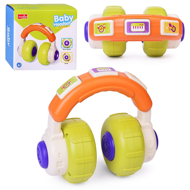 Игрушка развивающая Наушники на батарейках, в коробке 16x15x9 см 6671