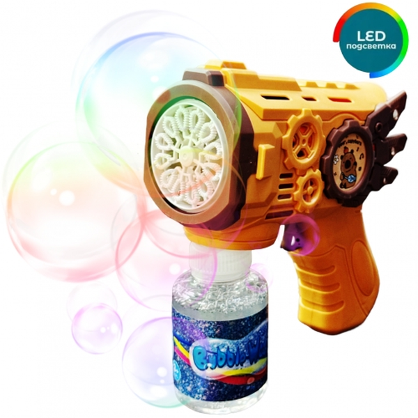 Пистолет для мыльных пузырей Капибара с подсветкой, в коробке 14,5х6х13см 777-77