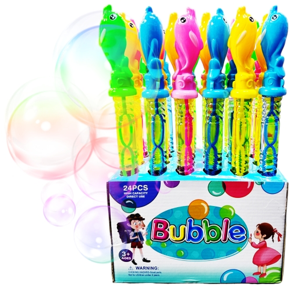 Мыльные пузыри Дельфин Большие 35 см., цвета в ассортименте, 24шт в дисплее 3626