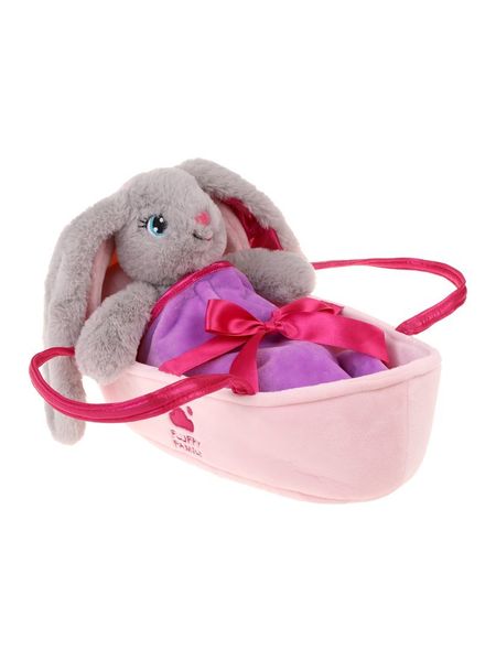 Набор мягкая игрушка Зайка в переноске с аксессуарами, 28x20x15см 682308