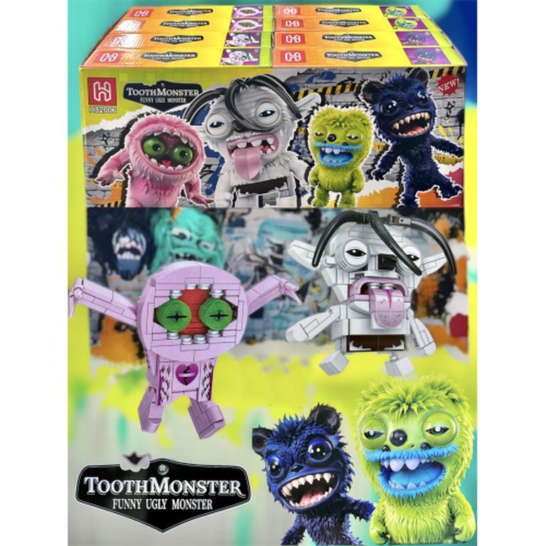 Конструктор Fugg-фуглерсы, 4 вида, 8 штук в шоубоксе 19х14,5х4 см H82006