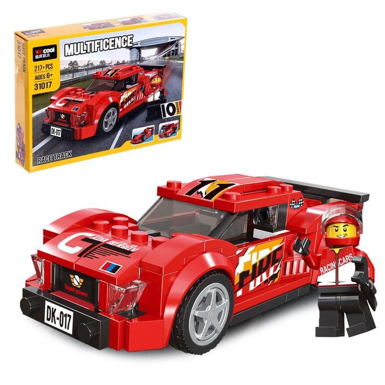 Конструктор Multificence 10в1 Гоночная машина 217 дет. 28х21х5 см 31017