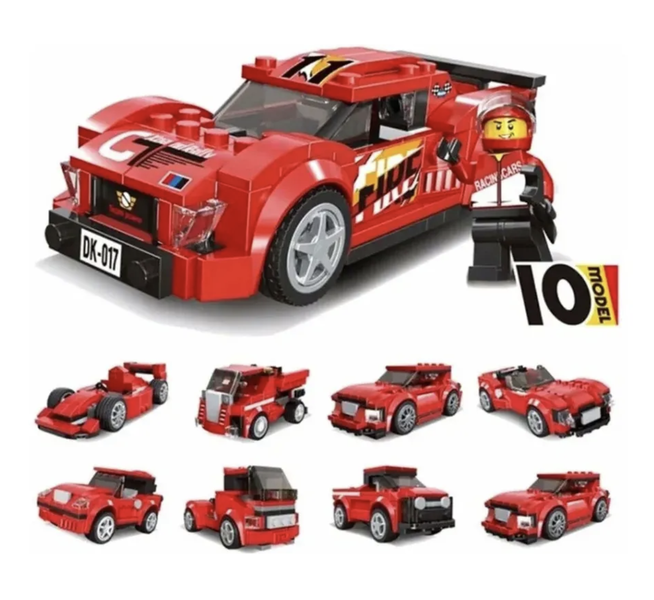 Конструктор Multificence 10в1 Гоночная машина 217 дет. 28х21х5 см 31017