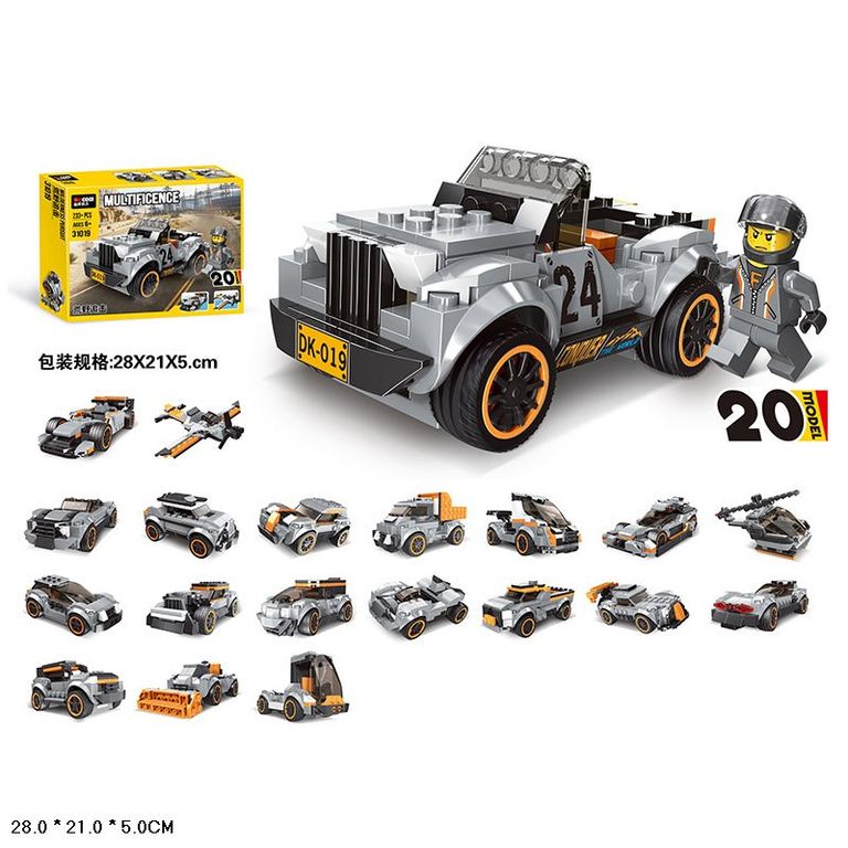 Конструктор Multificence 20в1 Гоночная машина 233 дет. 28х21х5 см 31019