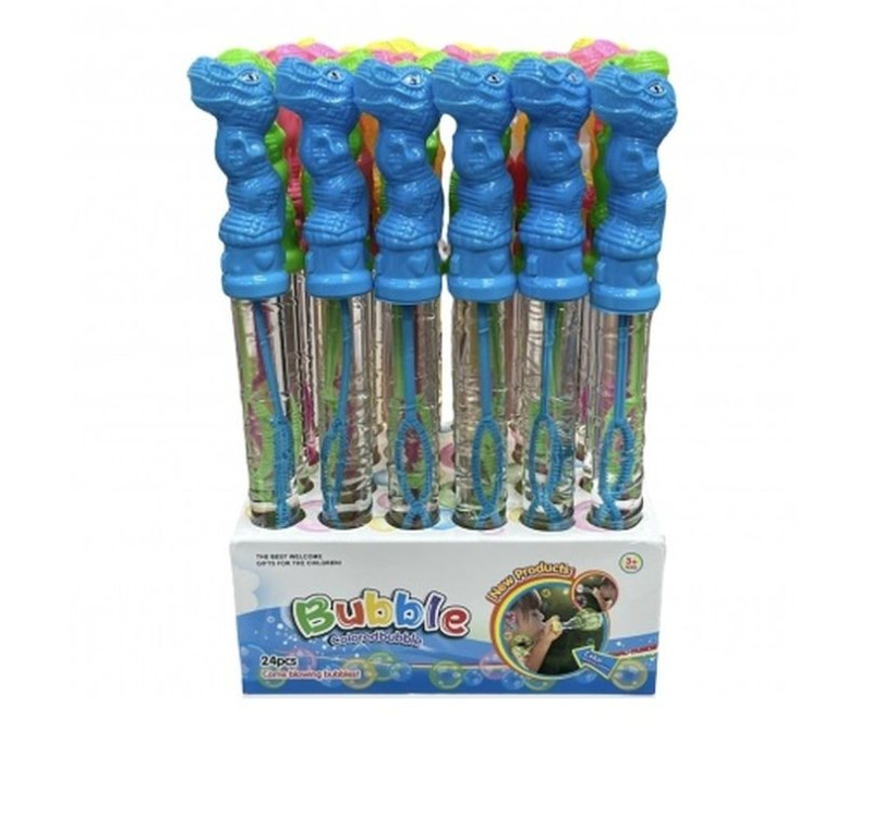 Мыльные пузыри Динозаврик Средние 25см, цвета в ассортименте, 24шт в упаковке 17х12х25 см 7483