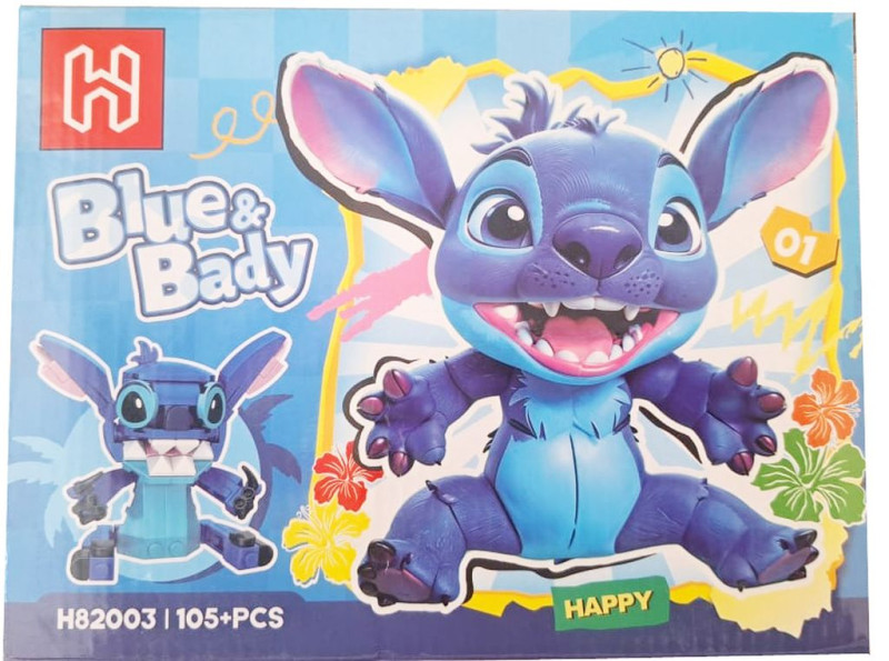 Конструктор Стич, 4 вида, 8 штук в шоубоксе 19х14,5х4 см H82003