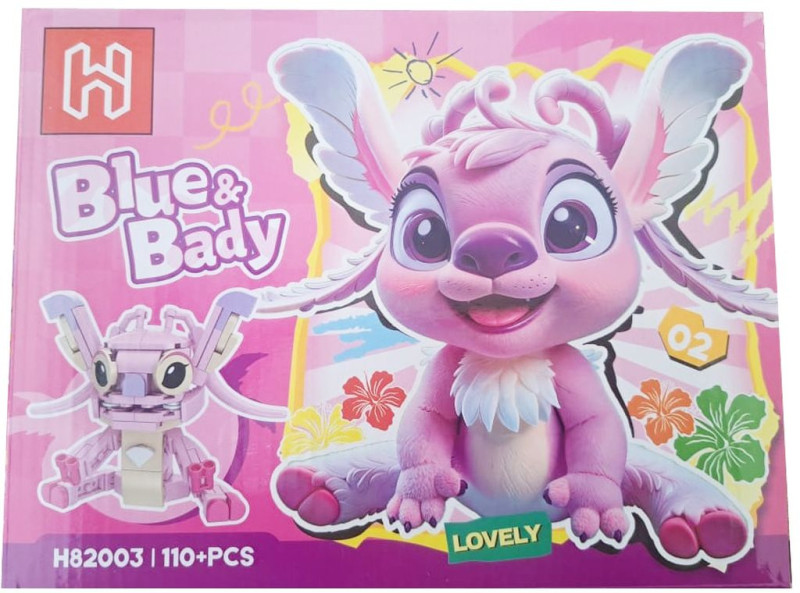 Конструктор Стич, 4 вида, 8 штук в шоубоксе 19х14,5х4 см H82003