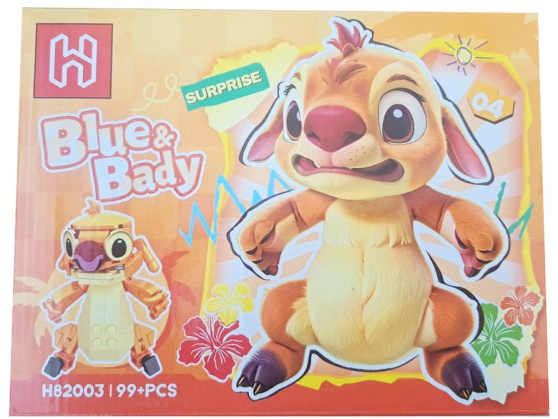 Конструктор Стич, 4 вида, 8 штук в шоубоксе 19х14,5х4 см H82003