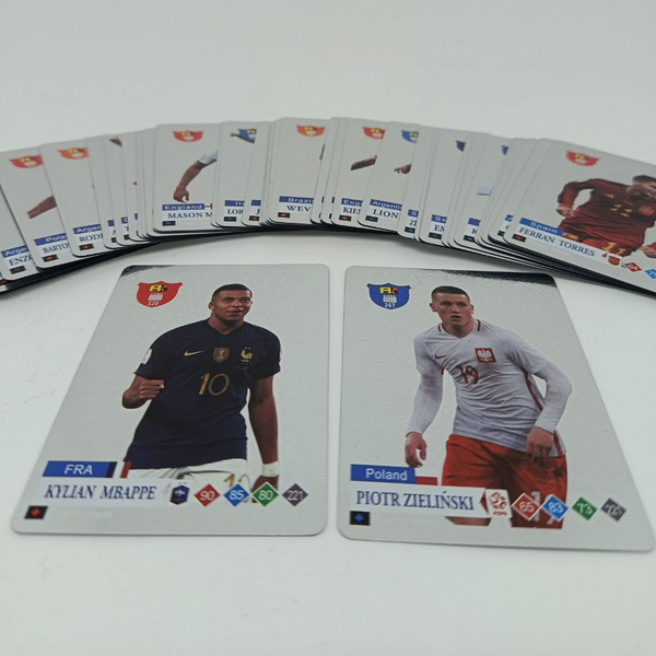 Коллекционные карточки Футбол Серебро 2026 пластиковые, 55шт в колоде 9х6,5х1,9см, 10шт в дисплее 18,5х10,5х6,5см 3126-Silver