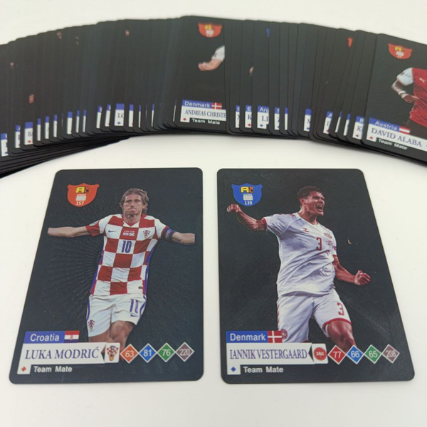 Коллекционные карточки Футбол Чёрные 2026 пластиковые, 55шт в колоде 9х6,5х1,9см, 10шт в дисплее 18,5х10,5х6,5см 3126-Black