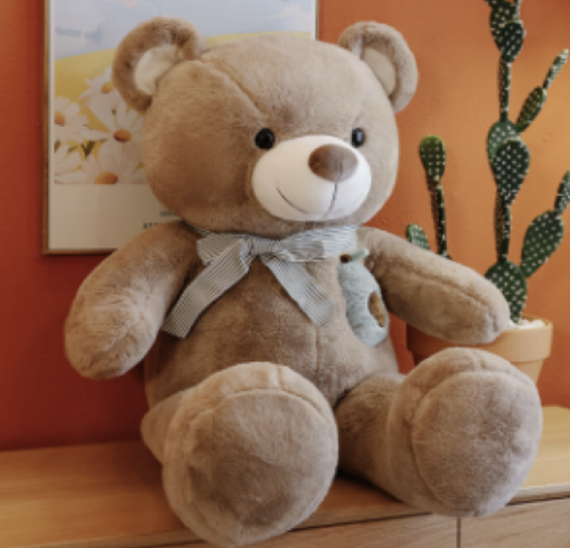 Мягкая игрушка Мишка, с бантом, вышивка Авокадо 140 см 95100