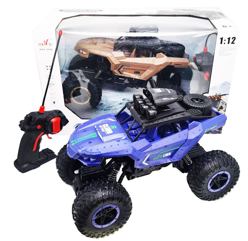 Джип с большими колесами Rock Crawlers 1:12, свет фар, акк., 3,7V 41х26х18 см 911-619А