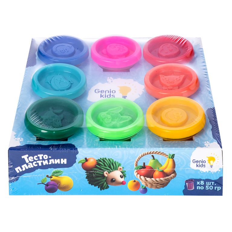 Набор для лепки Тесто-пластилин 8 цветов в открытой коробочке 19х19х6 см TA1045