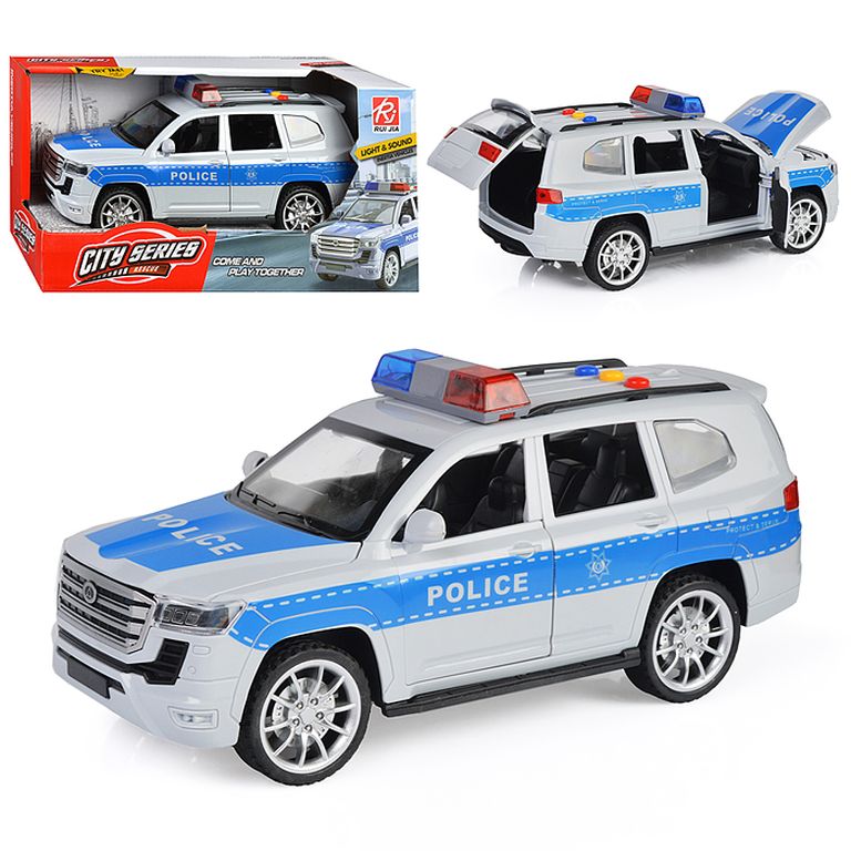 Машина Дорожная полиция, свет, звук, в коробке 12х28х14 см RJ5508A