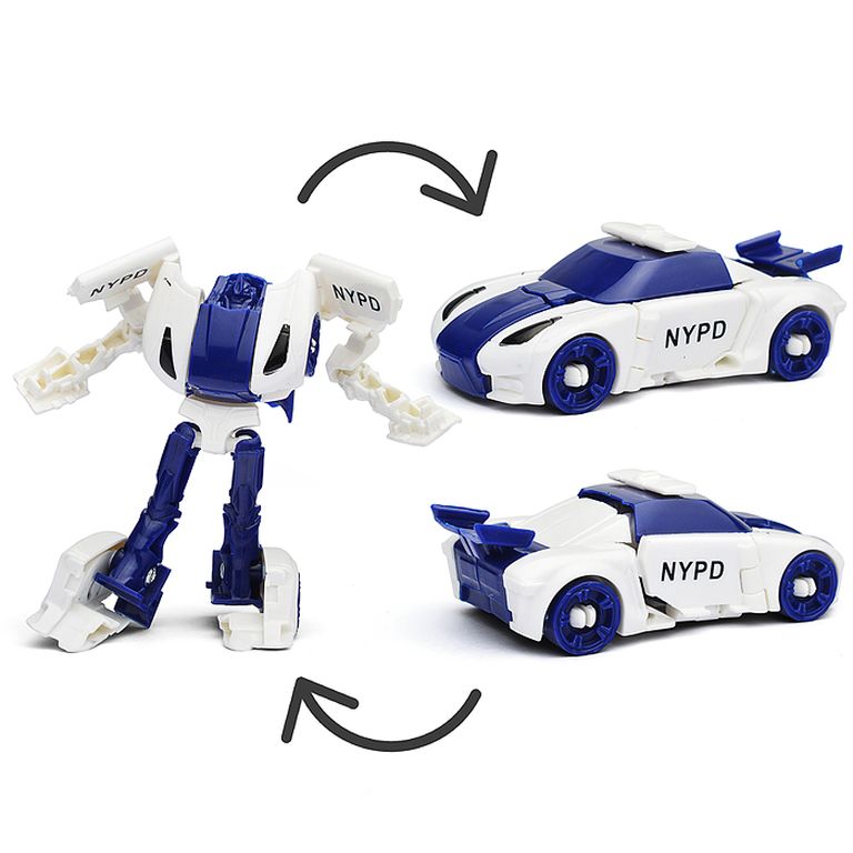 Робот трансформирующийся в полицию, в пакете 8,5х4х3 см 159