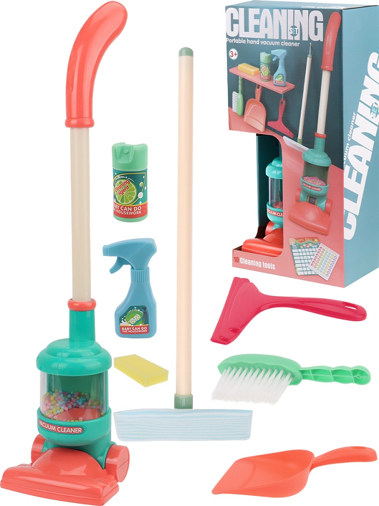 Игровой набор для уборки Мамина помощница, 10 предметов, в коробке 20,7x11x41 cм 2254124