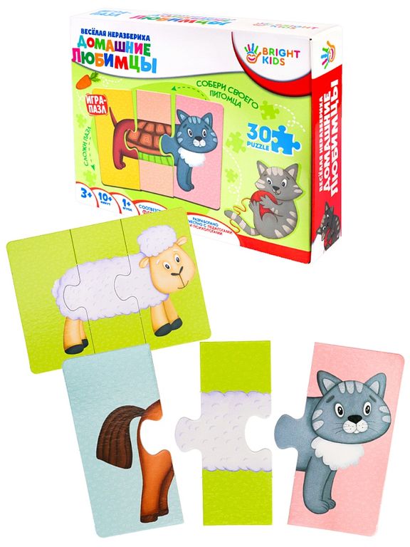 Развивающая игра, Веселая неразбериха. Домашние Любимцы 4,2х12,1х16,1 см ИН-1678