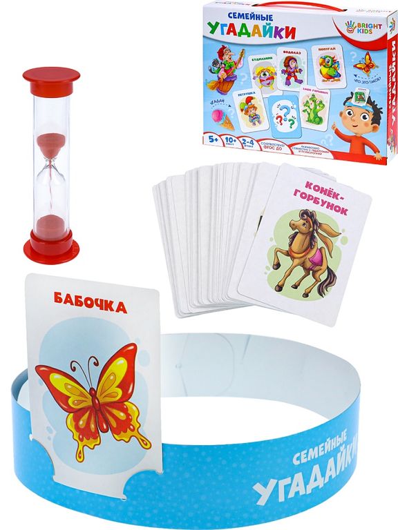Развивающая игра, Угадайки Семейные 4,7х23,8х19 см ИН-7618