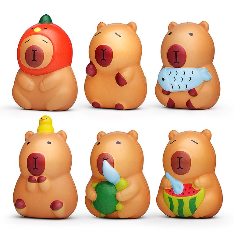 Игрушка-антистресс Капибара, 12 штук в упаковке 11x8x5 см 00-8168