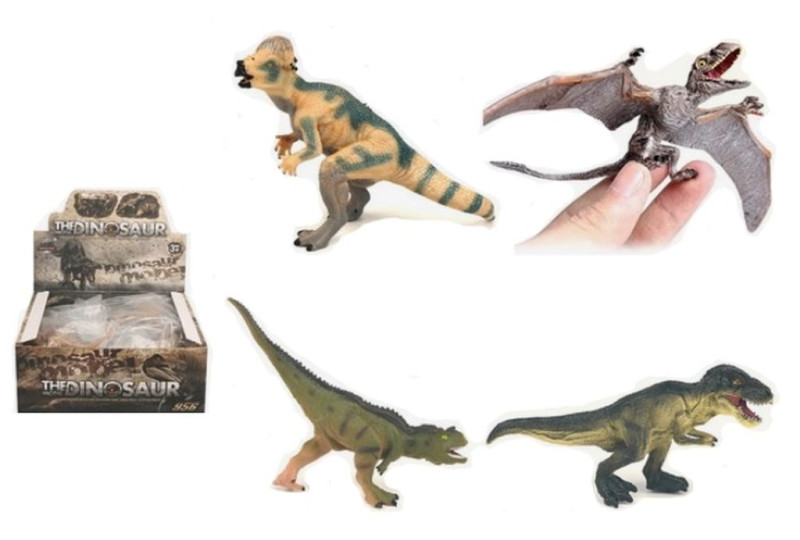 Динозавры в ассортименте, 12 штук в шоубокесе 22х19х9 см 153495