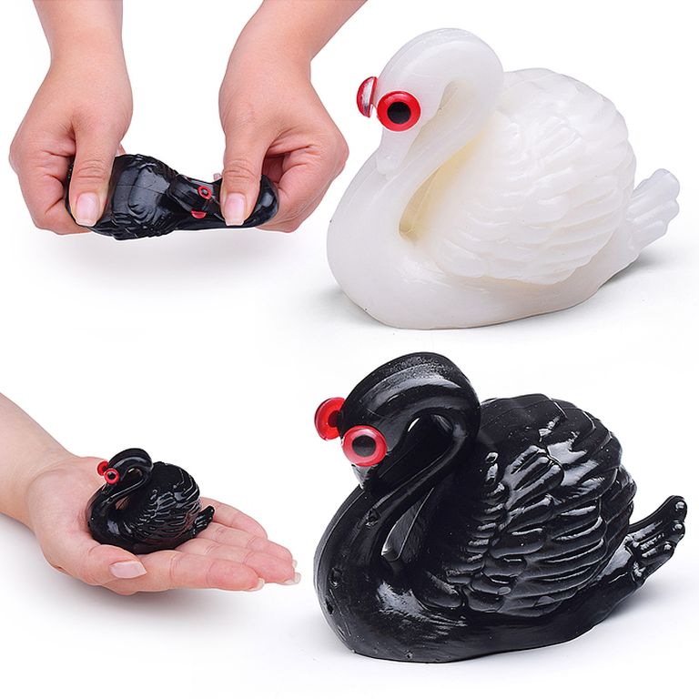 Игрушка -антистресс Лебедь, 12 штук в упаковке 15х13х3 см 00-6697