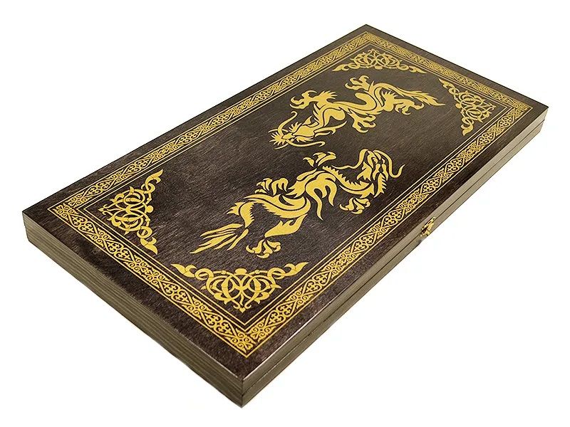 Нарды большие деревянные с рисунком в ассорти 60х4х30 см 53555