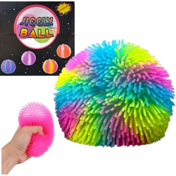 Игрушка Антистресс Шар Ёжики, светится, 13 см 8 шт в коробке 25х25х11 см 1193