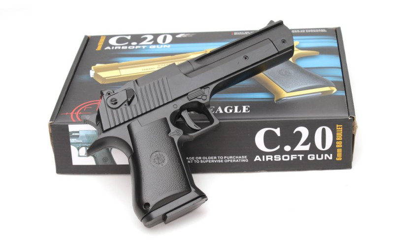 Пистолет игрушечный металлический Airsoft gun 25х17х4 см C20