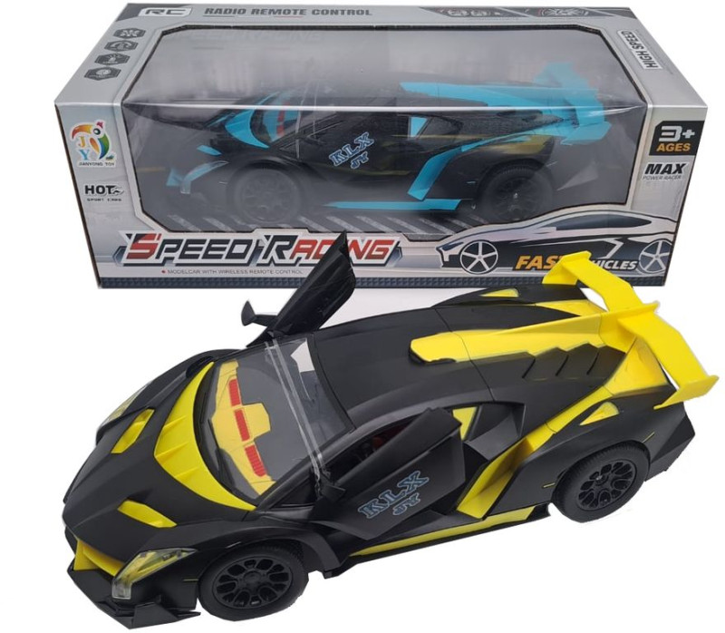 Машина Speed Rasing на радиоуправлении, желтая, синяя, свет, акк 3.7V, USB 41х14х20 см 8053E