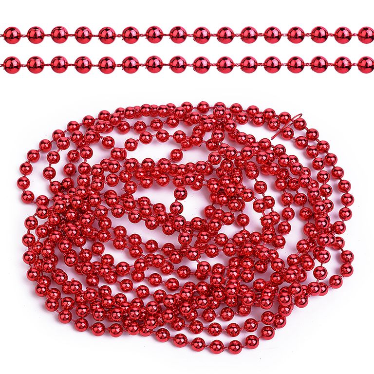 Бусы новогодние красные 2,7 метра 37х11х1 см S2662