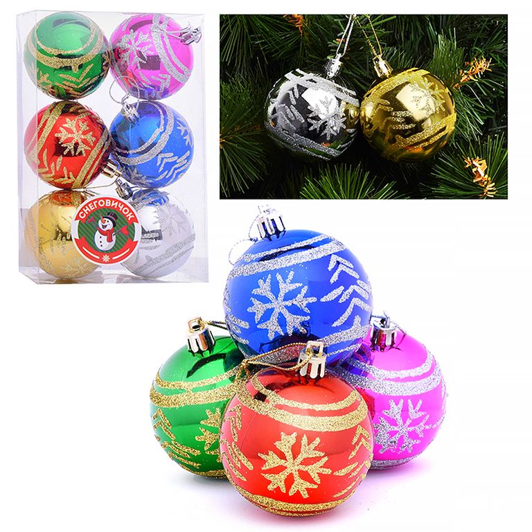 Набор шаров Торжество 6см в коробке 12x6x18 см S0151-1