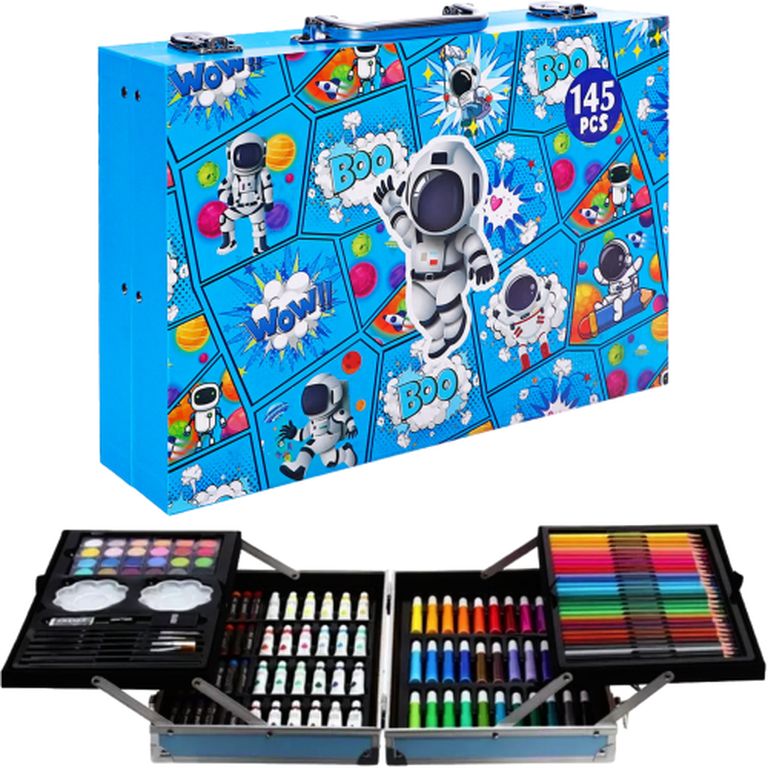 Детский набор для творчества 145 предметов Космонавт, в чемодане 34х23,5х8см 7901