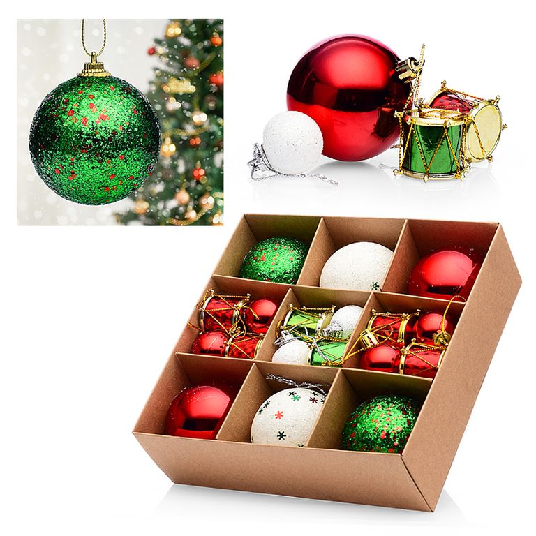 Набор новогодних шаров Карнавал ассорти 3-6 см 30 шт 18.5x6x18.5 см S2004