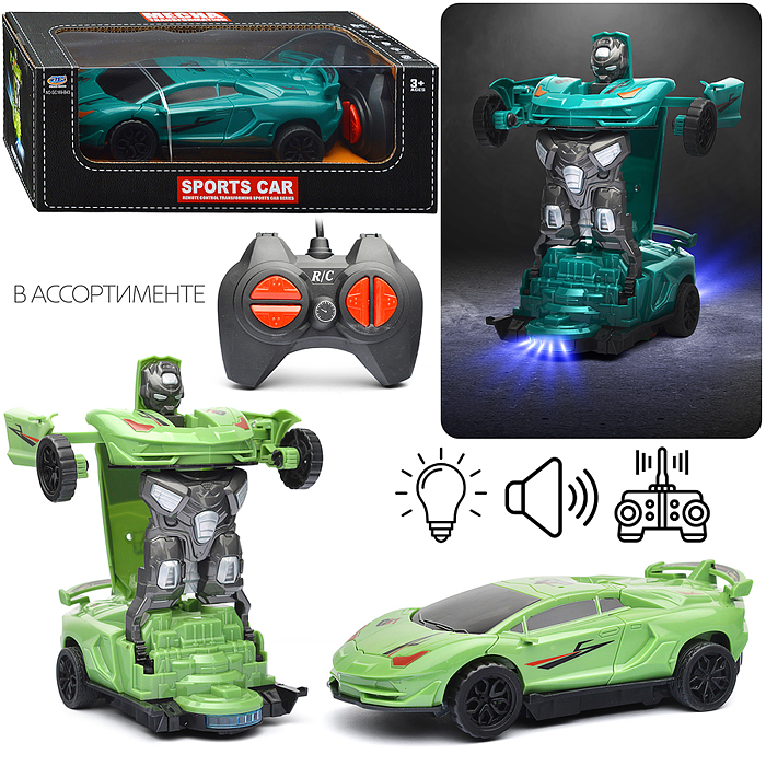 Машина-трансформер Робокар, на радиоуправлении 27 MHz, в коробке 11х23,5х9 см GC169-B43