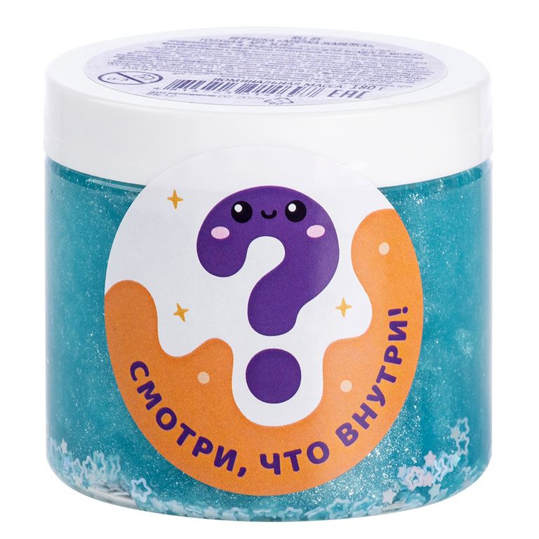 Игрушка Мялка-жмялка антистресс, голубая, в банке 7х7х7см SLI42