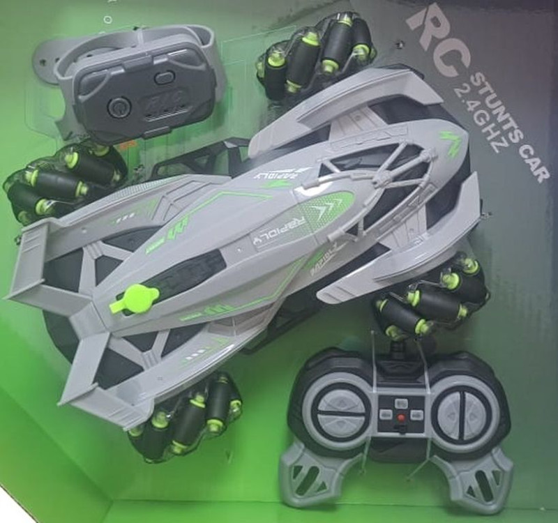 Машина на радиоуправлении Stunt, пульт, часы, роликовые колеса, на акк., USB,пар 35х28х8 см XB1283