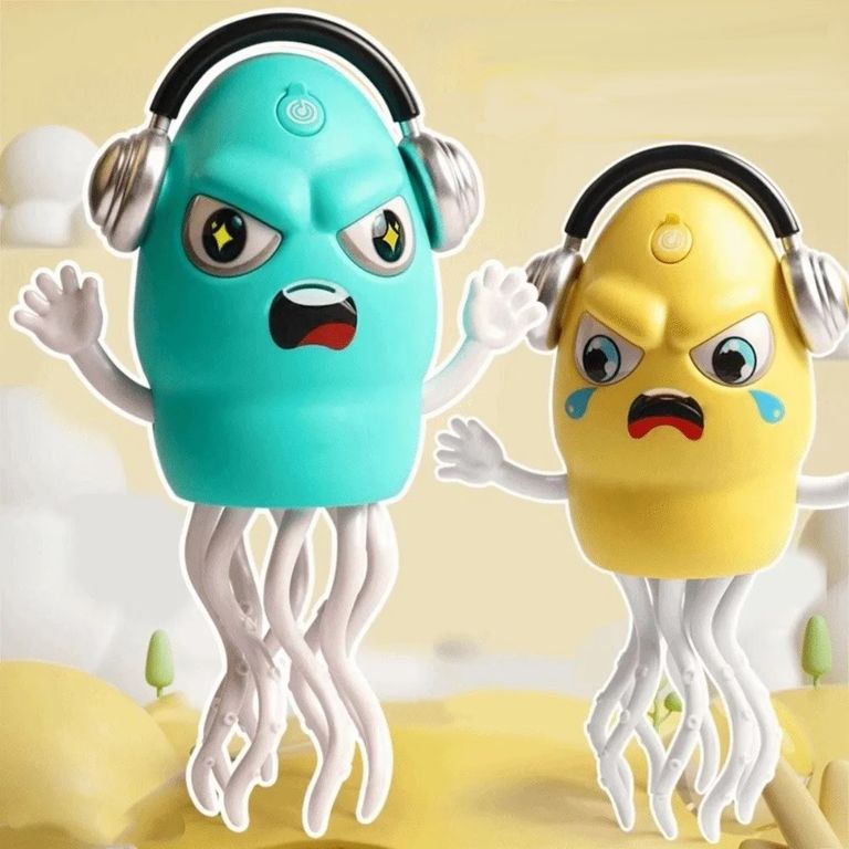 Танцующий Осьминог с эмоциями, с эффектом пара в упаковке 12х21х8 см HJ1038-1