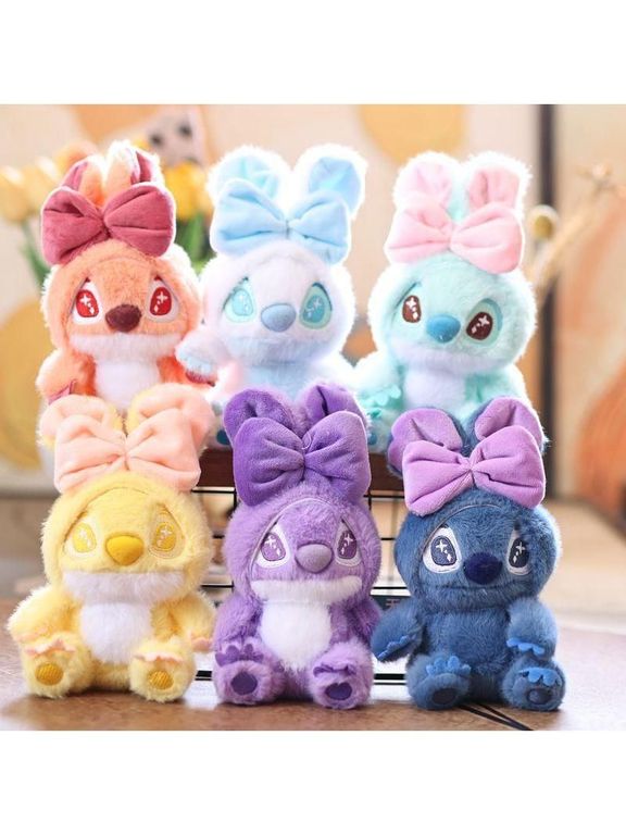 Мягкий брелок Стич 17 см., с повязкой, в ассортименте 12 штук в пакете 17х8х6 см 17045