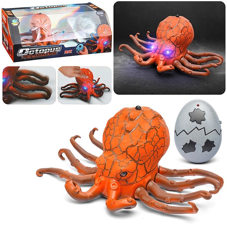Осьминог на пульте управления, световые эффекты, управление сенсорное и с пульта 26х13х9 см Y2411107