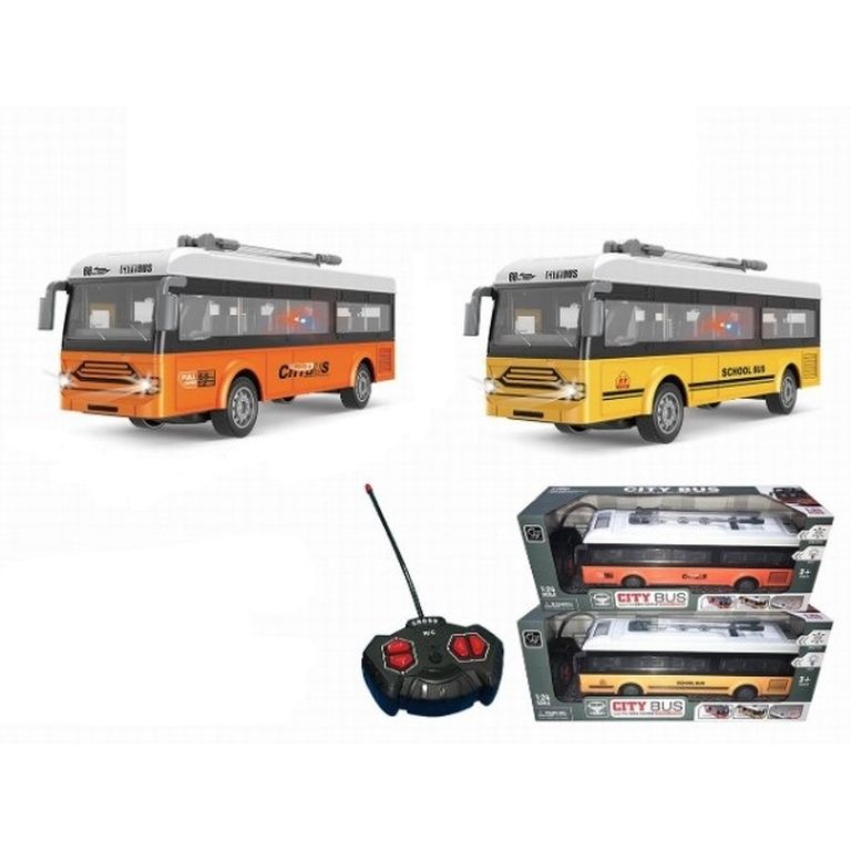 Троллейбус на пульте р/у, световые эффекты, USB, в ассортименте 35х10х13 см Y23879029