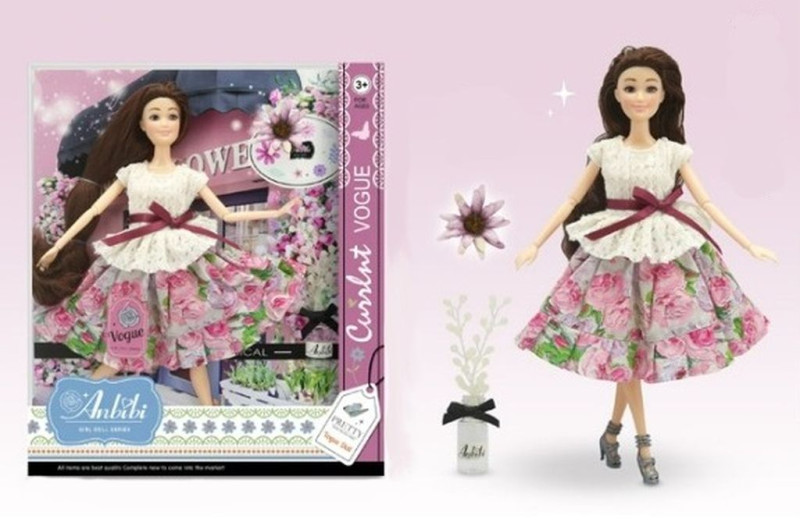 Кукла в платье с розами, с аксессуарами, ручки и ножки шарнирные, в коробке 28х6х32,5 см 3118180