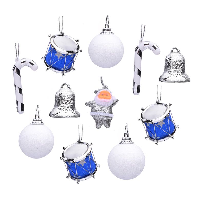 Набор новогодних украшений Зимние напевы, 4 см., 11 штук 12х10х4 см S1639