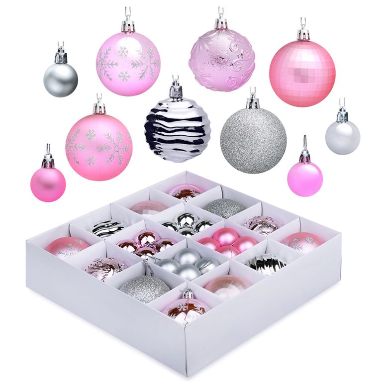 Набор новогодних украшений Нежность 6 cм. 12 штук, 3 cм., 32 штуки 24х24х6 см S1707