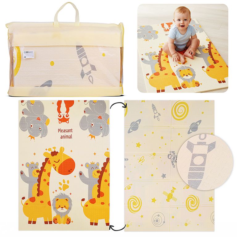 Коврик развивающий Веселые зверята 120х180х0,8 см 00-7329