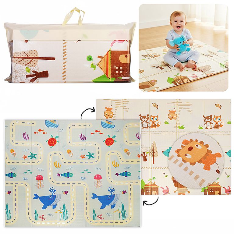 Коврик развивающий В лесу и в океане 180х200х0,8 см 00-7332