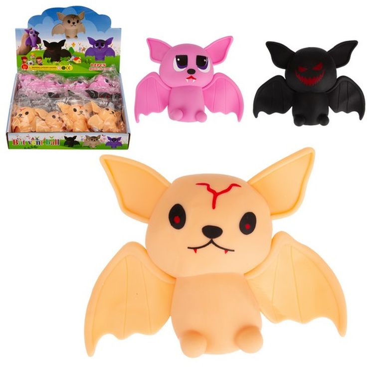 Игрушка-антистресс Летучая мышь, 12 шт в в упаковке, в ассортименте 26х4,5х24 см IT110019